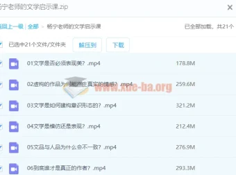 杨宁文学启示课