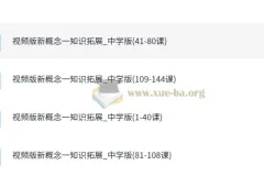 新东方初中新概念英语1册视频精讲课程（霍娜、张东轶主讲，144课时）