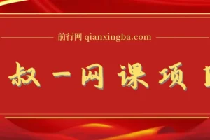 狼叔网课项目：全方位打造网课创业之路