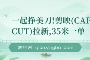 一起挣美刀！国际版剪映（CAPCUT）拉新，35米一单的新蓝海项目