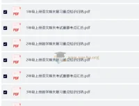 1 – 6年级小学语文、数学、英语重点知识归纳与考试要点汇总