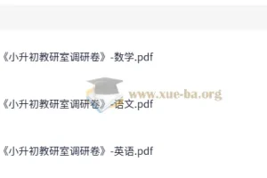 小升初教研室语数英调研卷