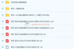 郭艺英语2024高三高考英语押题点睛班