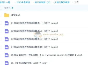 刘岩初三数学中考密训班