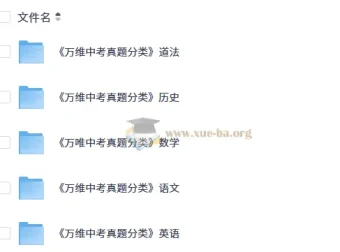 2025万唯中考真题分类资料