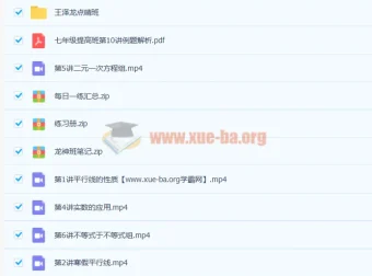 王泽龙初一寒假数学系统班课程