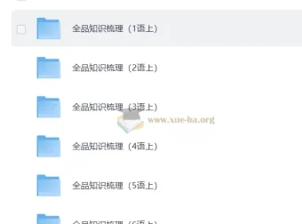 小学语文1 – 6年级全品知识梳理