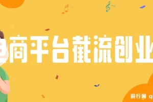 电商平台截流付费创业粉课程：月变现六位数，简单好上手！