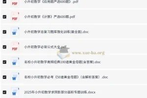 小升初小学数学习题资料合集