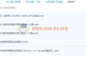 2024高三高考物理李楠物理二轮寒假班