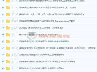 2024届高三11月名校试卷合集