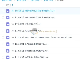 王海萌2026高三高考历史二轮寒假班课程