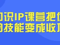 知识IP课营：把你的技能变成收入