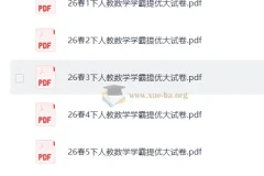 小学数学《学霸提优大试卷》1 – 6 年级下册（人教版）