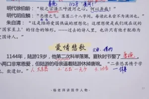 杨老师精讲中国文学史与诗词鉴赏课程