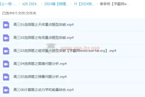 2024高三高考物理张展博春季班课程