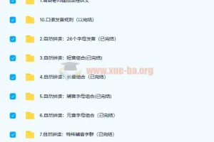 雪梨英语自然拼读完美发音课9部课程合集（带讲义）