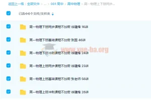 高一物理上下册同步、基础、冲刺193讲课程大合集