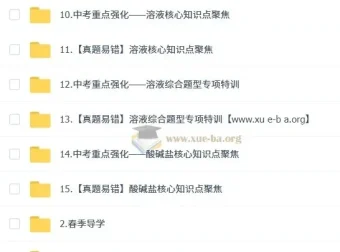 陈潭飞初三化学中考培训课程（春上·全国版·A+）