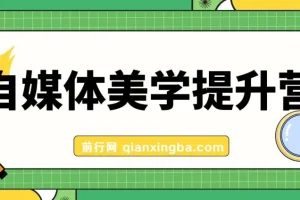 自媒体美学提升营：手把手带你提升品牌审美，做有调性博主（11节课）