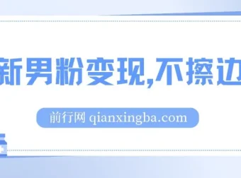 最新男粉变现项目：不擦边、不封号，日入300+