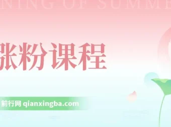 涨粉课程：助抖音快手等平台涨粉，小白可直接上手日入可观