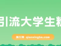 免费资料引流大学生粉项目：一部手机实现日入300+的蓝海项目