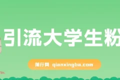 免费资料引流大学生粉项目：一部手机实现日入300+的蓝海项目