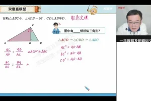 初三数学人教版A+班（秋下）：反比例函数、圆、相似三角形专题突破课程