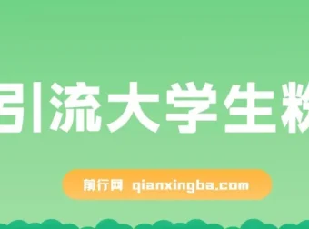 免费资料引流大学生粉项目：一部手机实现日入300+的蓝海项目