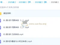 付力2025高三高考数学点睛班