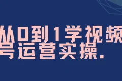 秋叶《从0到1学视频号运营实操》课程