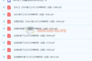 2020春 初三化学课程 – 陈谭飞