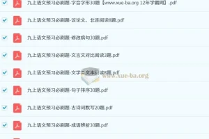 渊明老师初中语文新九年级暑假预习资料包