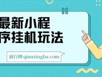2024最新小程序挂机玩法：手机操作日入900+，简单易上手