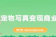 AI宠物写真变现商业课：全网爆火的宠物肖像定制项目