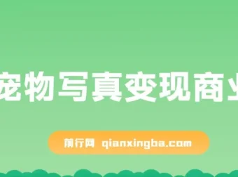 AI宠物写真变现商业课：全网爆火的宠物肖像定制项目