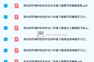 阳光同学课时优化作业（2024寒春版）