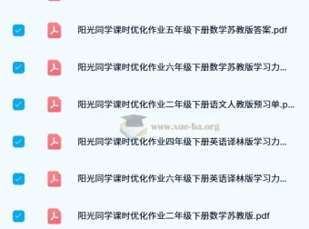 阳光同学课时优化作业（2024寒春版）