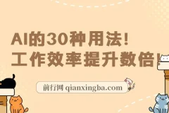 AI实用课：AI的30种用法，提升工作效率（31节课）