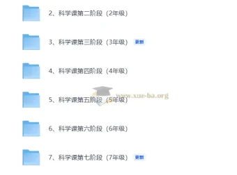 1-9年级科学实验课视频课程