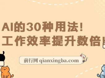 AI实用课：AI的30种用法，提升工作效率（31节课）