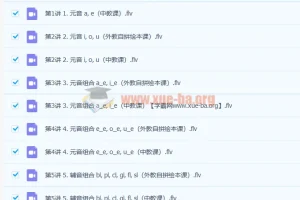 韩淑娇自然拼读1级直播班6讲课程