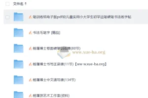 杨藩博士硬笔书法精品课合集