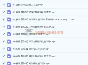 2024高三高考数学林泽田A班寒假班课程