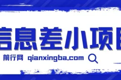 信息差小项目：新手也能玩赚，轻松日赚百元【全套工具】