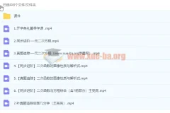 猿辅导王亮亮初三数学秋季课程