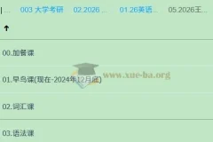 2026考研英语课程 – 王晶婷