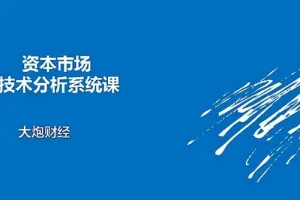 大炮财经《资本市场技术分析系统课》