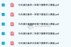 15天满分备考期末系统总复习资料